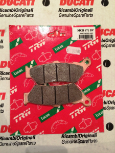 Bromsbelägg fram Ducati, TRW MCB671SV