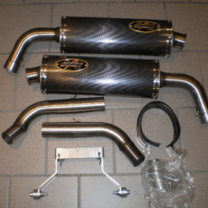 Höga Galassetti Slip-on ljuddämpare . Ducati Monster