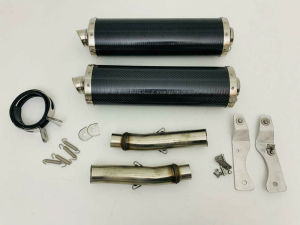 Ducati Monster 600, 750, 900. Lågt kolfiber slip-on. 07171/E