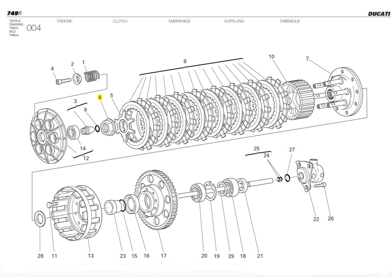 M25 mutter till Ducati Slirkoppling. 75011271A - Bild 5