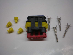 AMP kontakt hane, 4-polig.