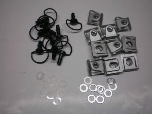 Svarta Dzus, snabbfästen, snabblås kit, 10st