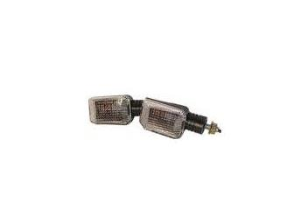 1 par Svarta miniblinkers, klart glas